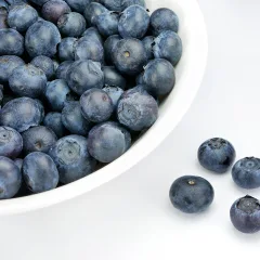 A bowl of fresh blueberries